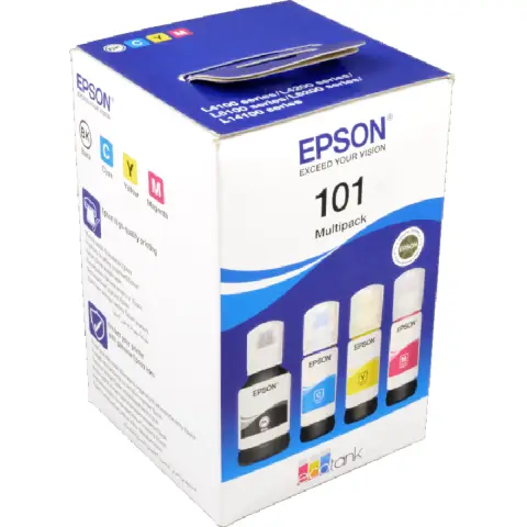 Zestaw tuszy Epson 101 / C13T03V64A CMYK do drukarek (Oryginalny)
